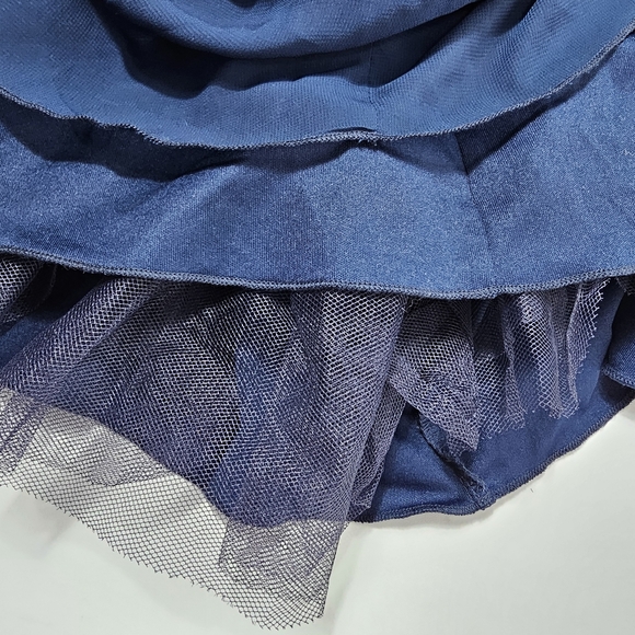 Speechless Girls Navy Blue Sleeveless A-line Dress Size 12 Beaded Bodice Formal - Picture 4 of 8